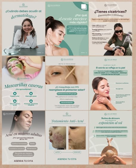 Serie de contenido para clínica dermatológica